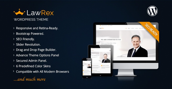 LawRex-Fully Responsive WordPress Law Business Theme