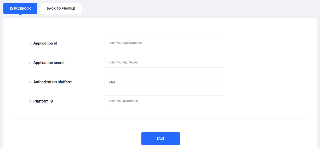 Facebook Connect Form