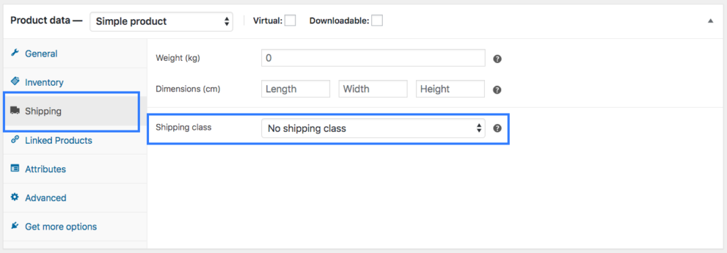 Find Shipping Class