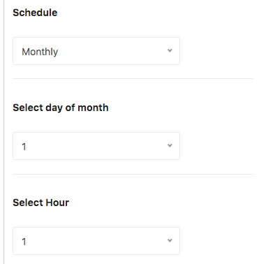 Monatlicher Zeitplan