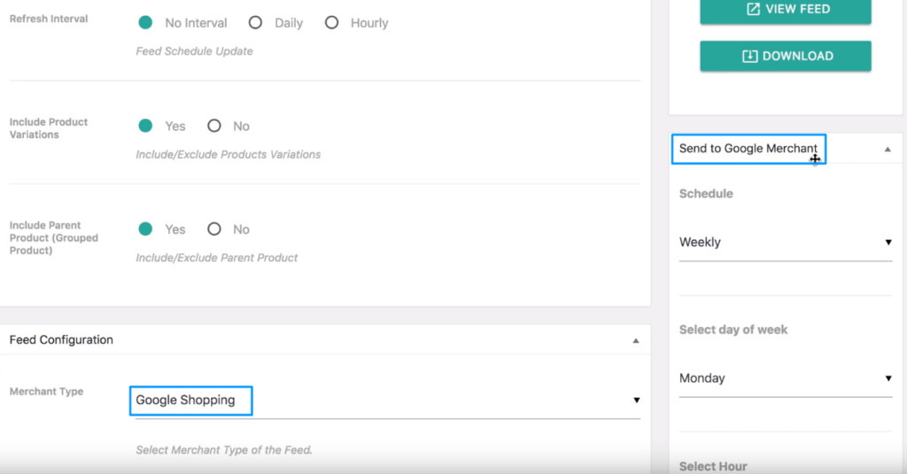 Send and Schedule Your Product Feed