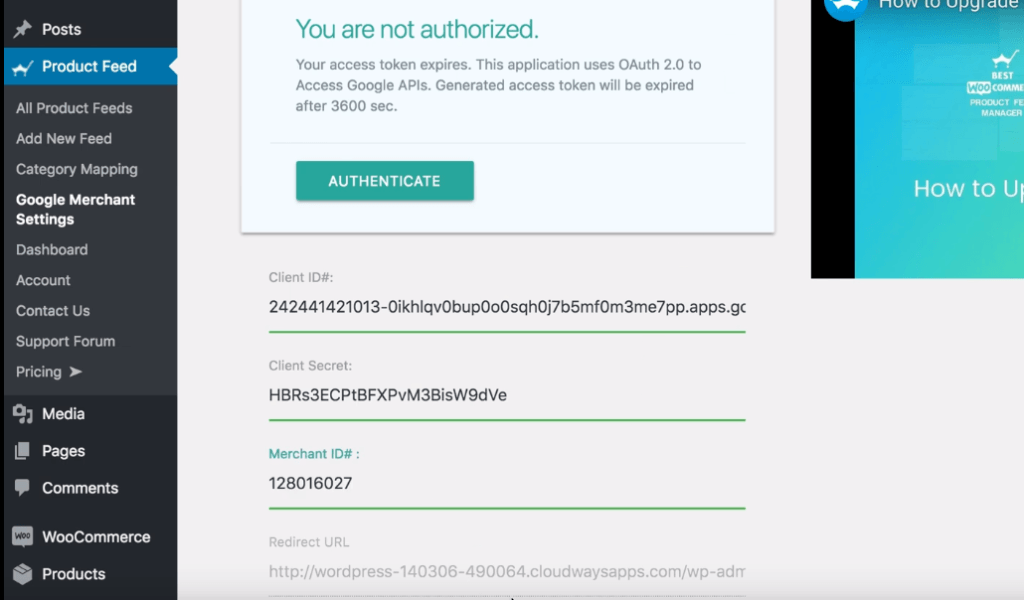 All information ready to auto-sync WooCommerce Products to Google Merchant Shop