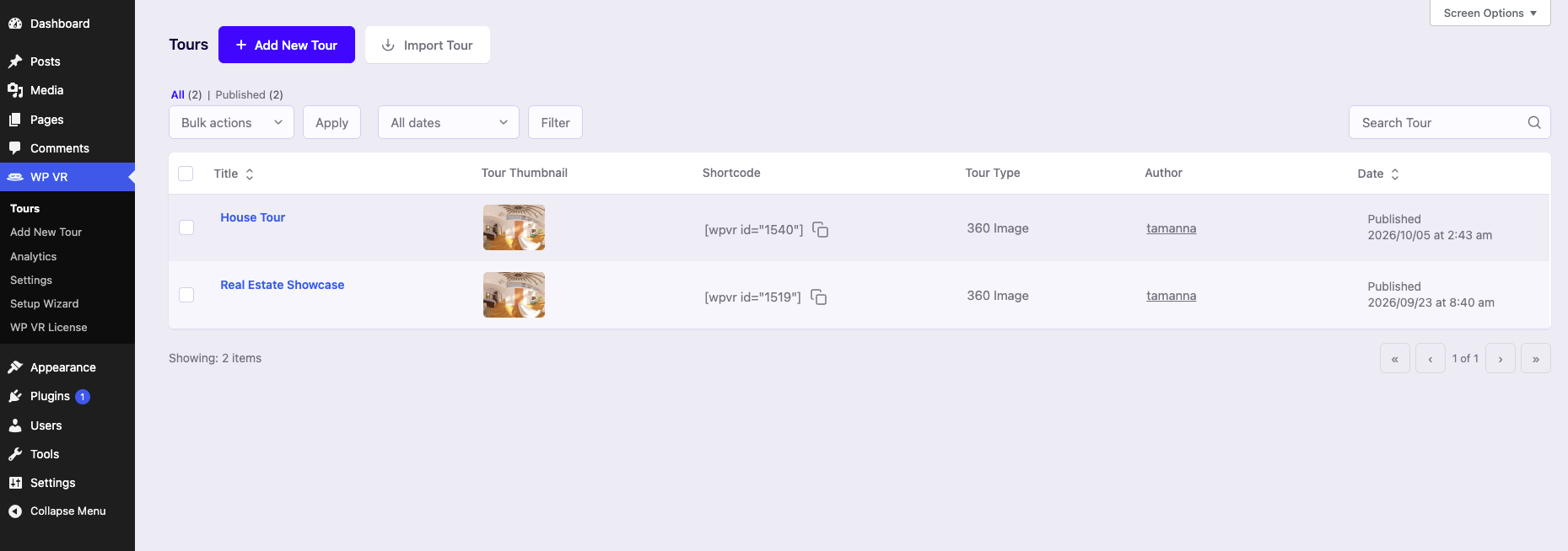 WP VR Basic Plugin Overview 2