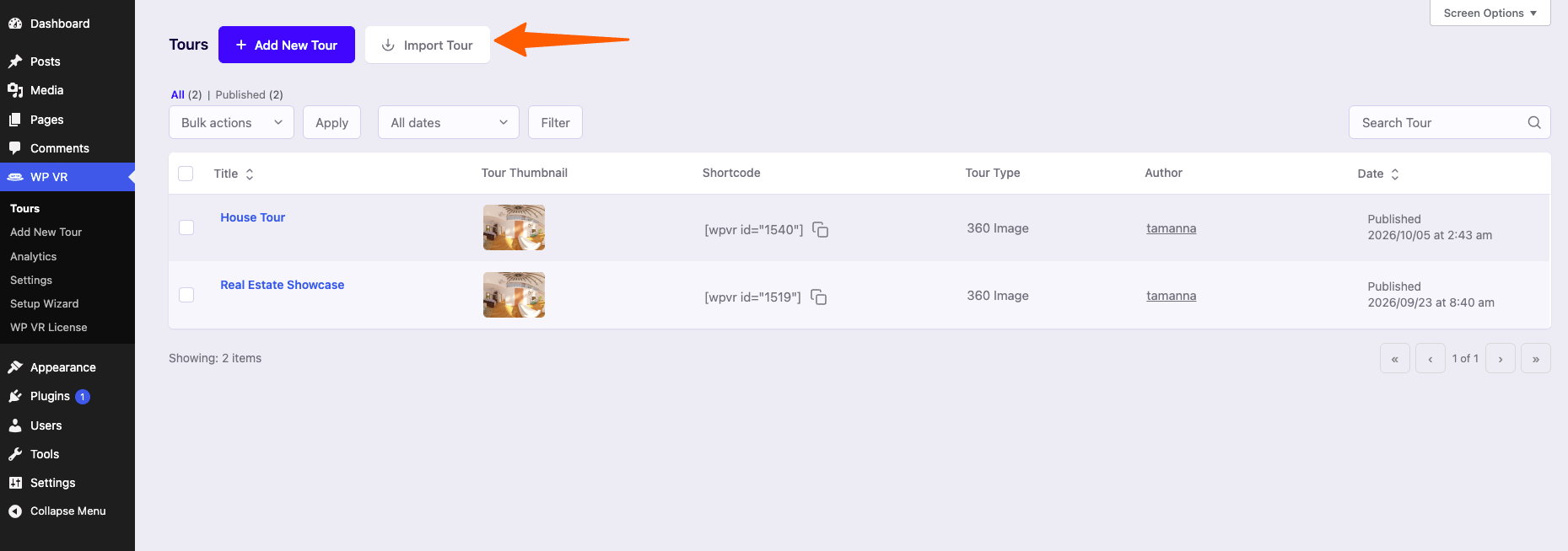 WP VR Basic Plugin Overview 6