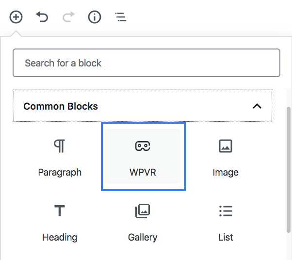 Gutenberg-Block WPVR