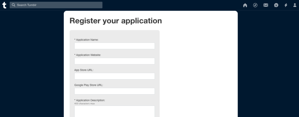 Register Application Form