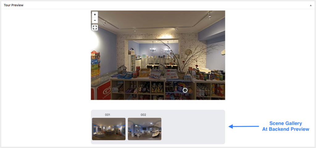 Backend preview scene gallery
