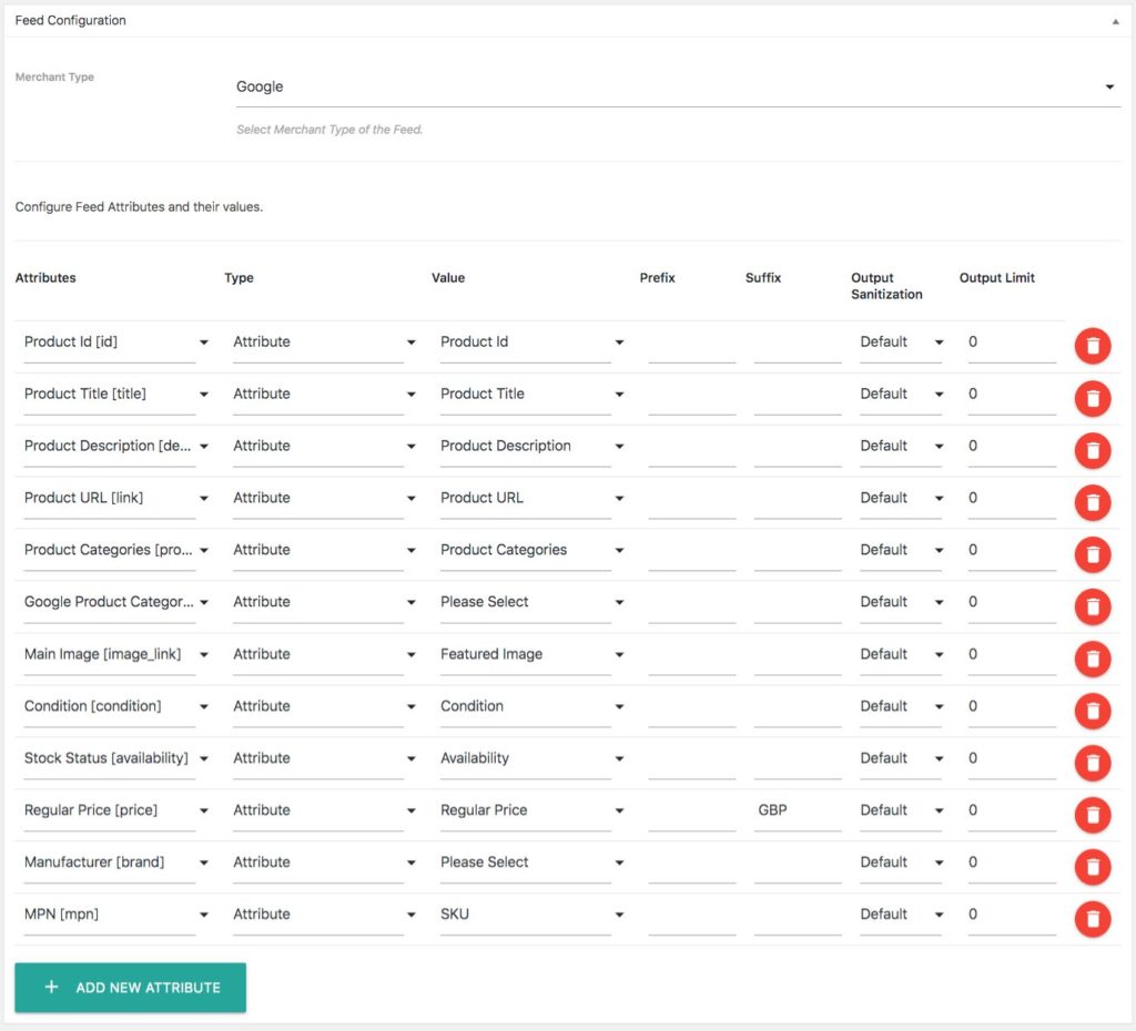 Google Product Feed