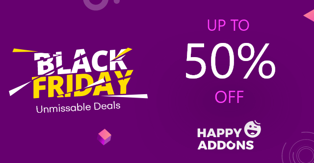 Happy Addons Black Friday Banner