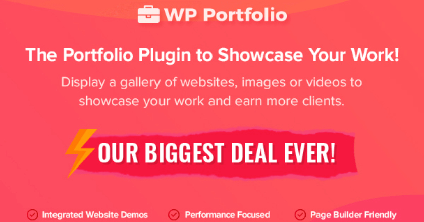 WP Portfolio Black Friday banner