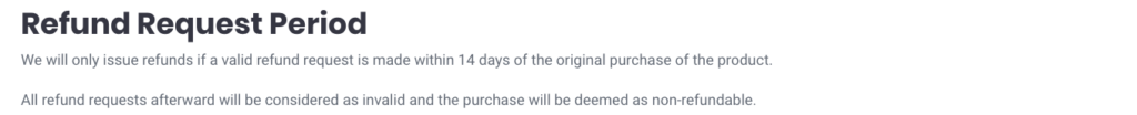Refund request period