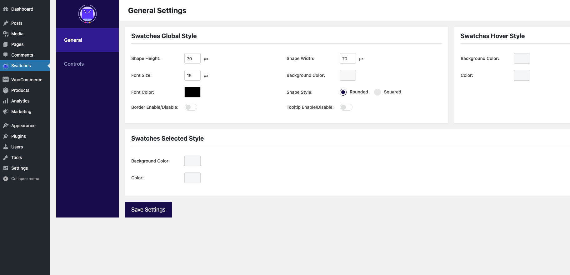 Variation Swatches For WooCommerce Dashboard Overview