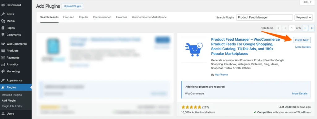 Click on the Install Now button