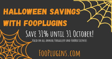 Halloween Savings with FooPlugins