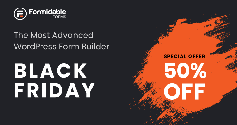 Formidable Forms Black Friday Deal