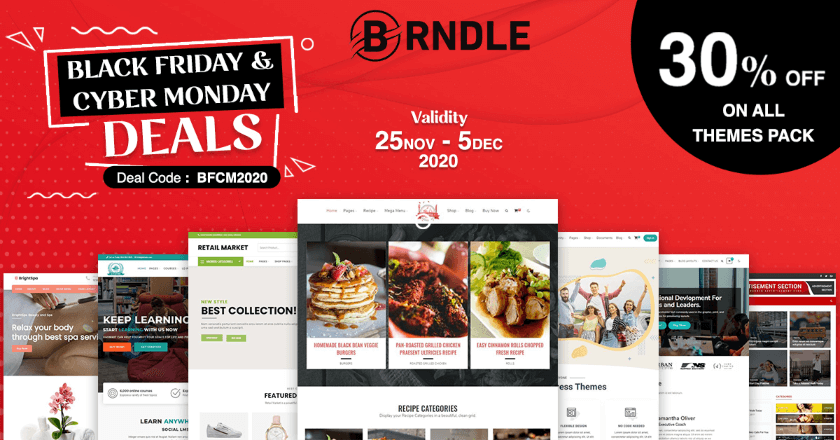 Brndle Themes Black Friday banner
