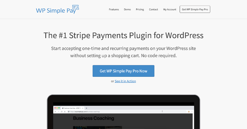 WP Simple Pay banner