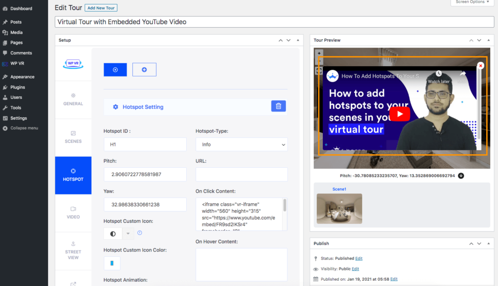 How To Embed Youtube Videos Inside Virtual Tours Using WPVR » RexTheme