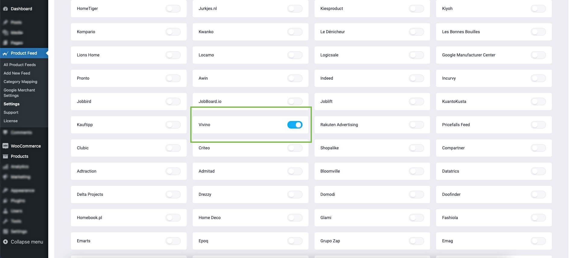 Enable Vivino Merchant Type
