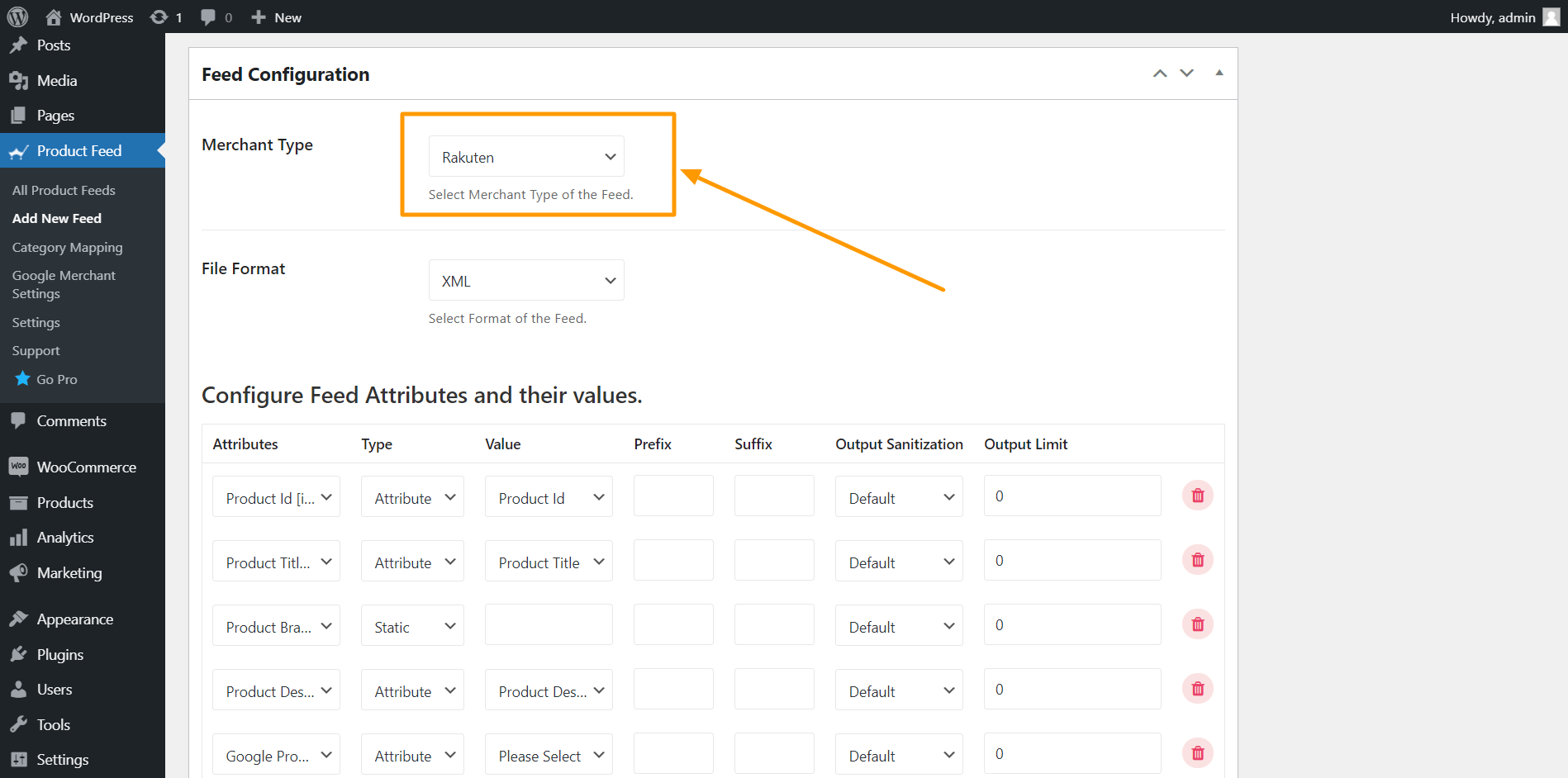 Product Feed Manager Select Rakuten Merchant