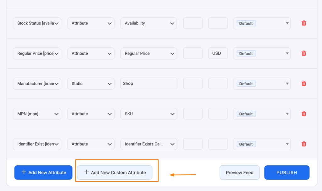 add new custom attribute
