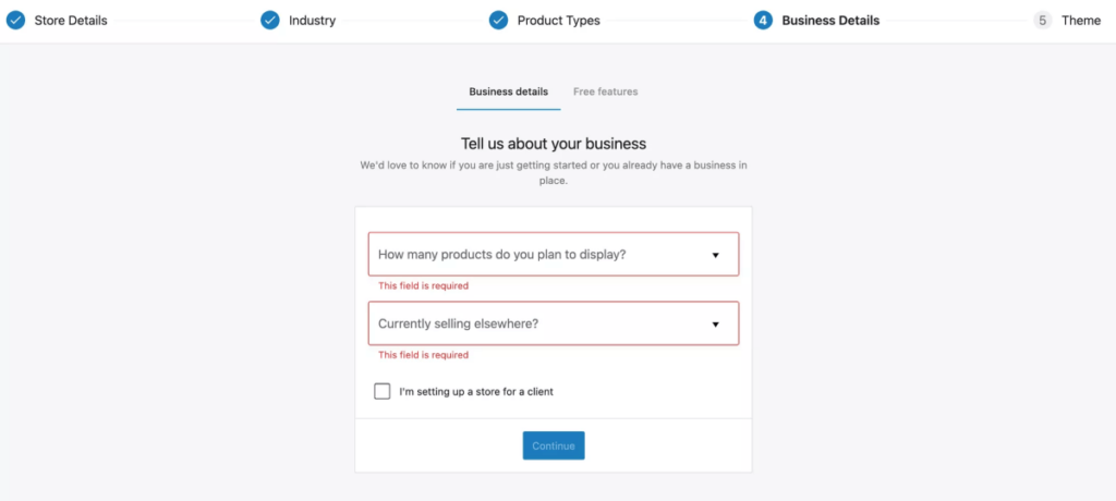 woocommerce business details