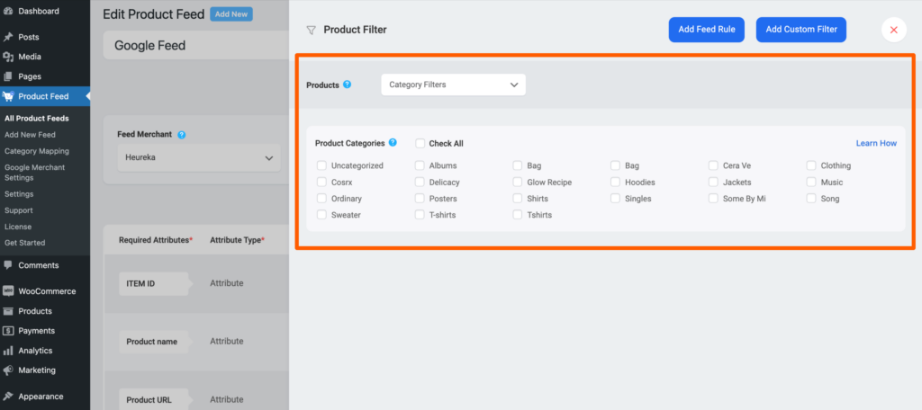 How To Use Category Filter When Generating Product Feed 1