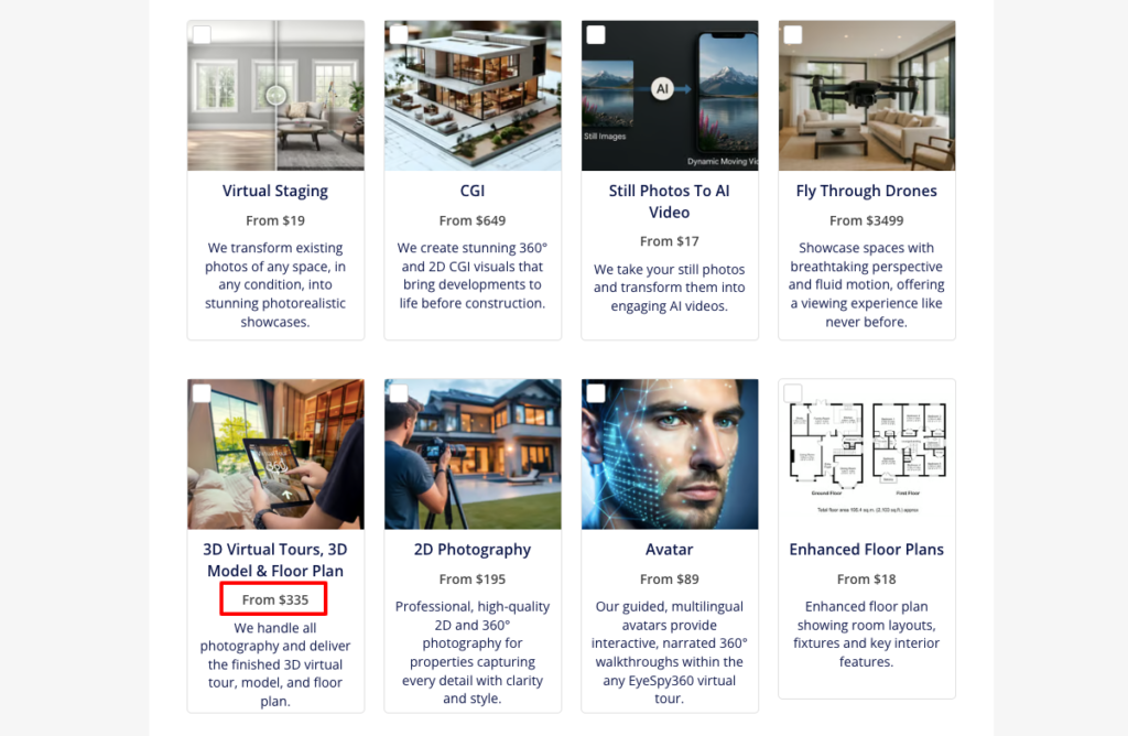 EyeSpy360 Tool Pricing for Airbnb Virtual Tour