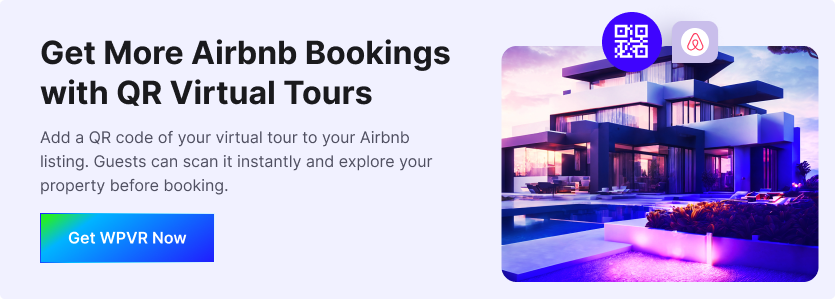 Airbnb virtual tour with QR Code