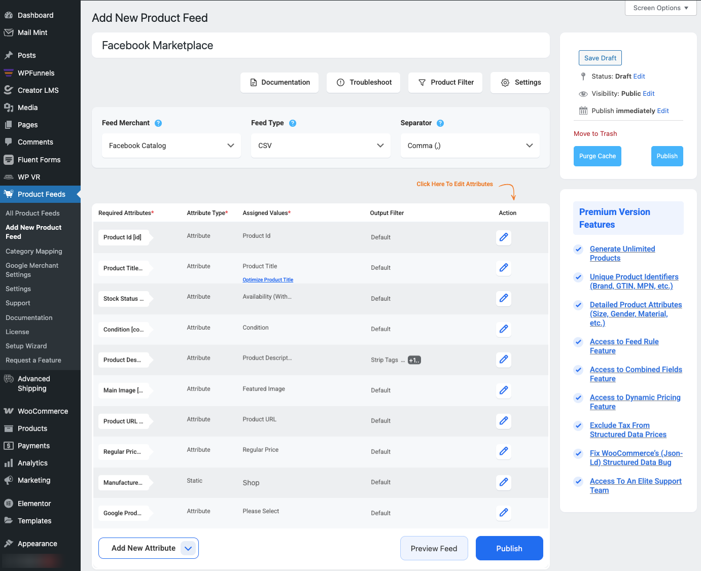 Facebook for WooCommerce - Product Feed