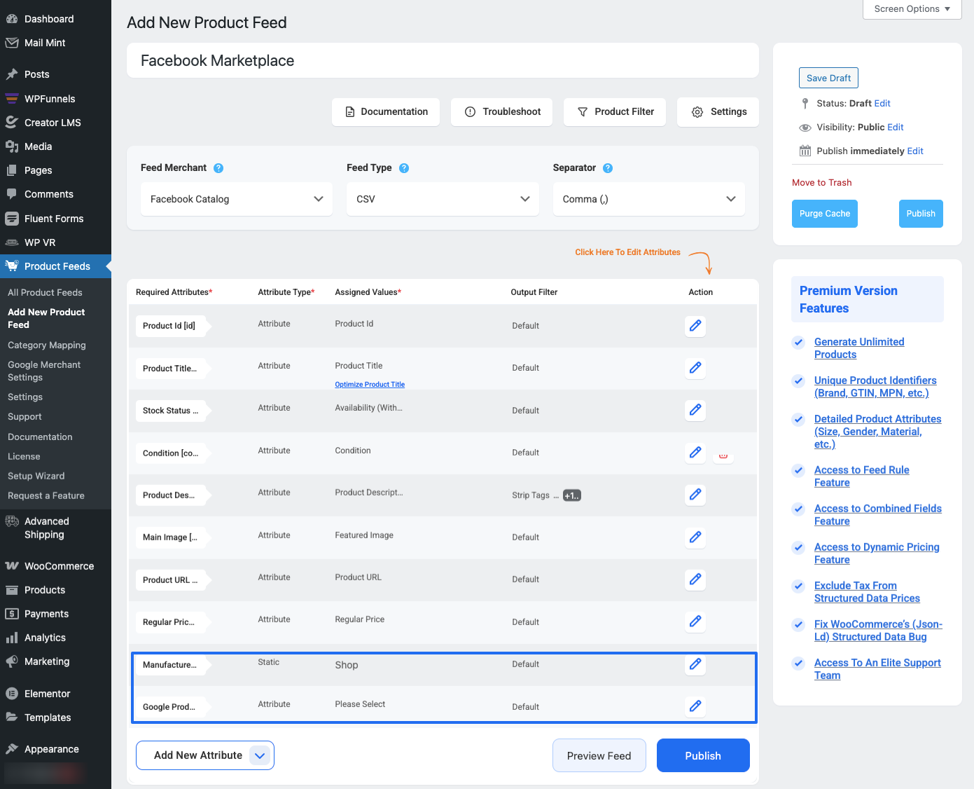 Facebook for WooCommerce - Product Feed