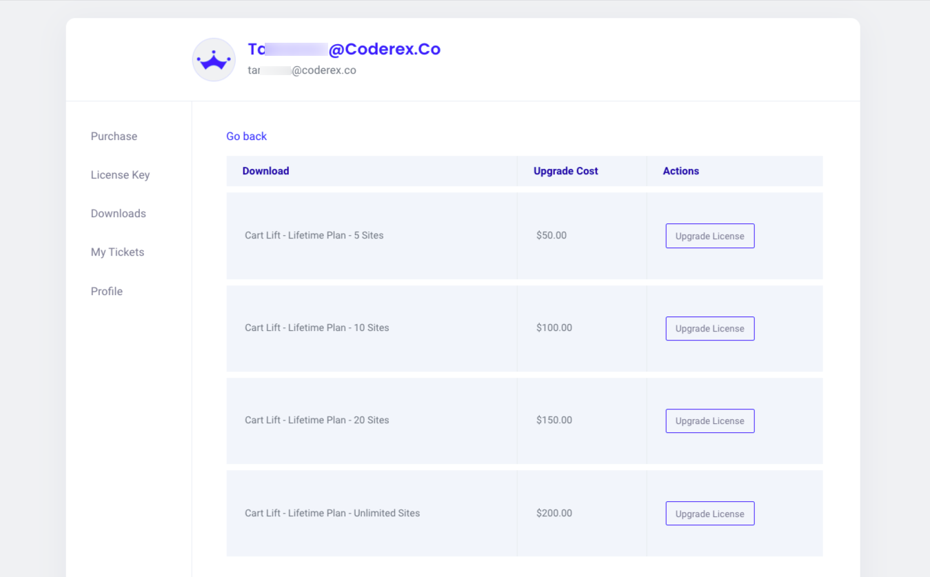 License Plan Upgrade Guide for Cart Lift Pro 3