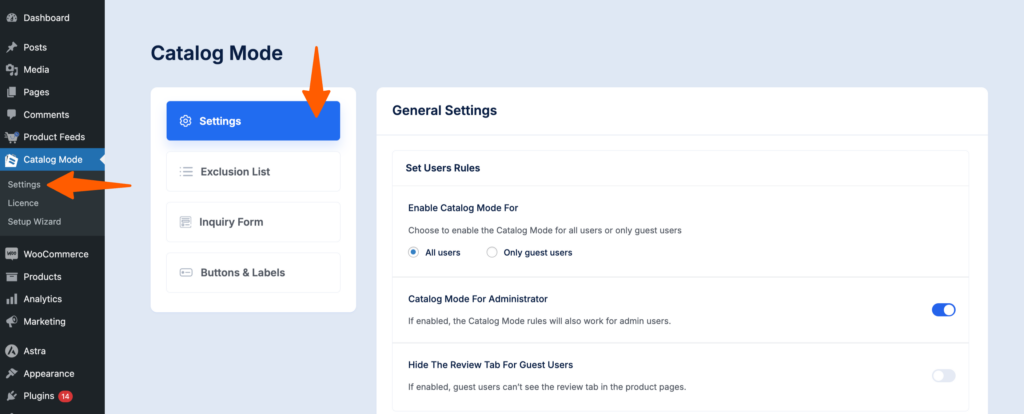 Basic Plugin Overview - Catalog Mode For WooCommerce » RexTheme