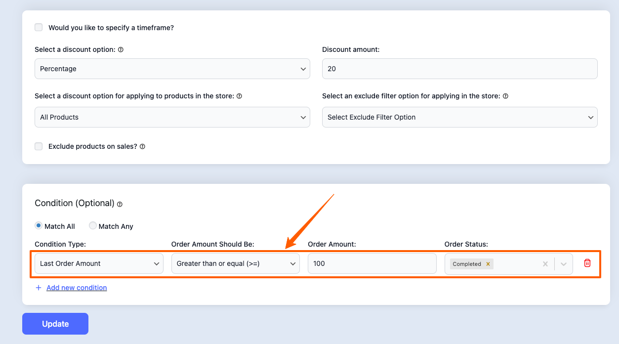 How To Set Discount Conditions Based on Customer Purchase History 2