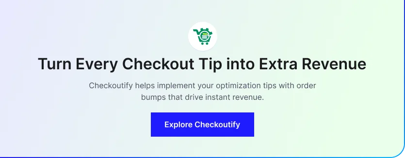 Checkout optimization - blog form