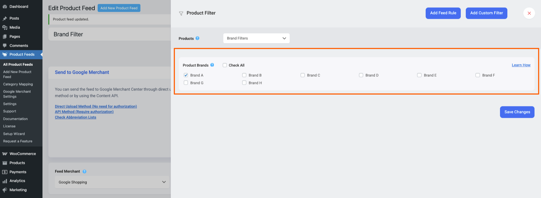 How To Use Brands Filter When Generating Product Feed 2