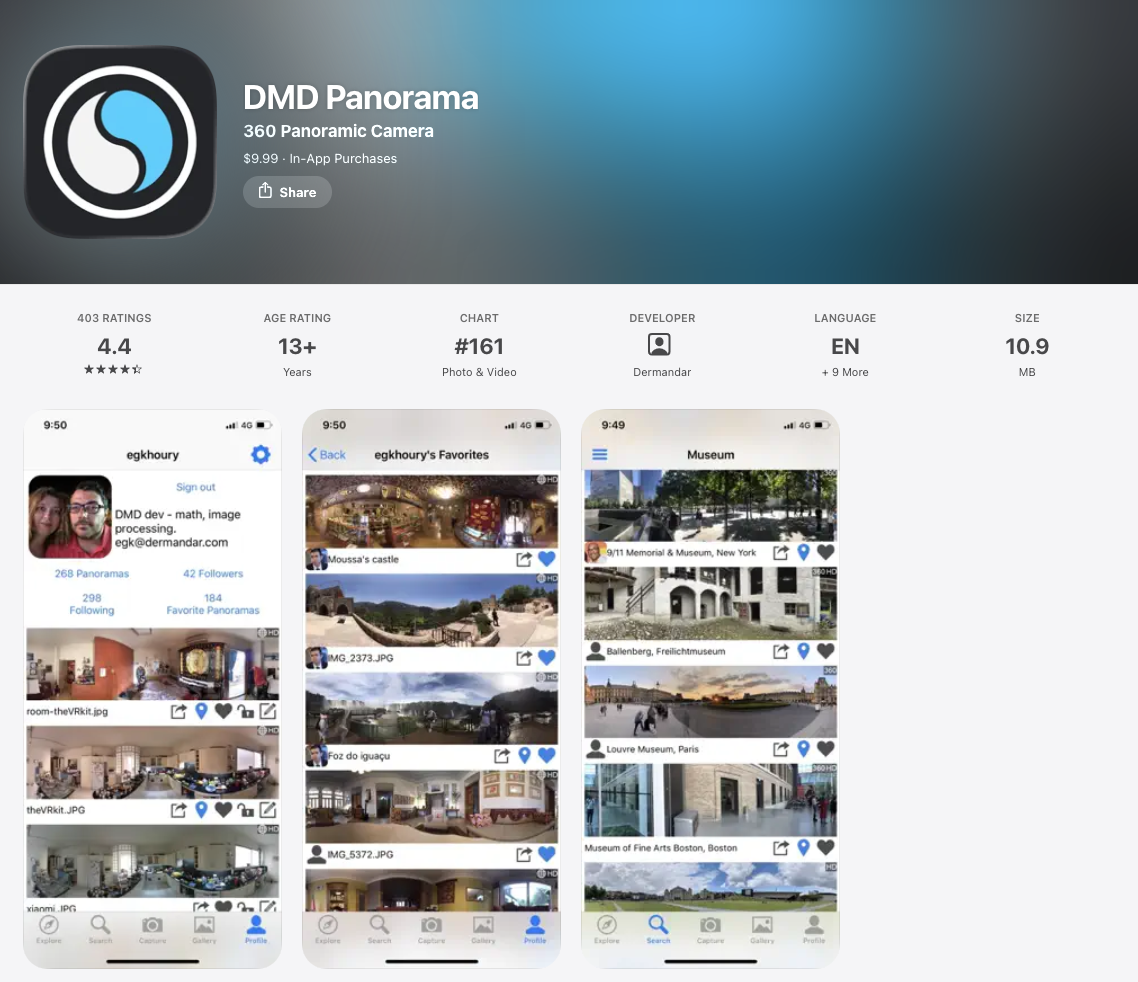 DMD Panorama - Best Panoramic Camera App for iPhone