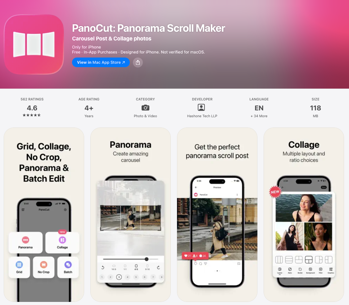 PanoCut - Panorama scroll Maker -Best Panoramic Camera App for iPhone