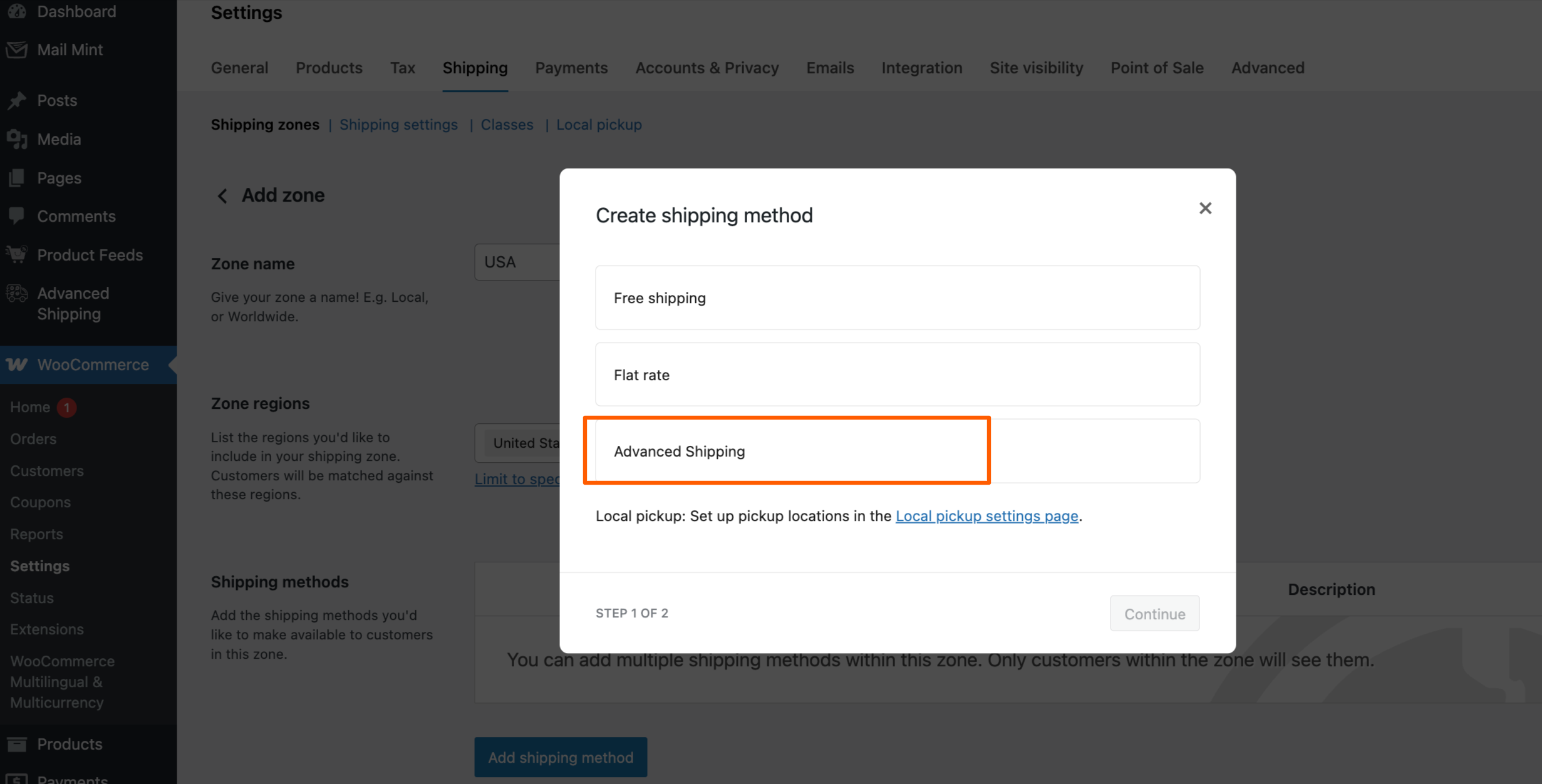 How To Add Advanced Shipping To An Existing Shipping Zone 4