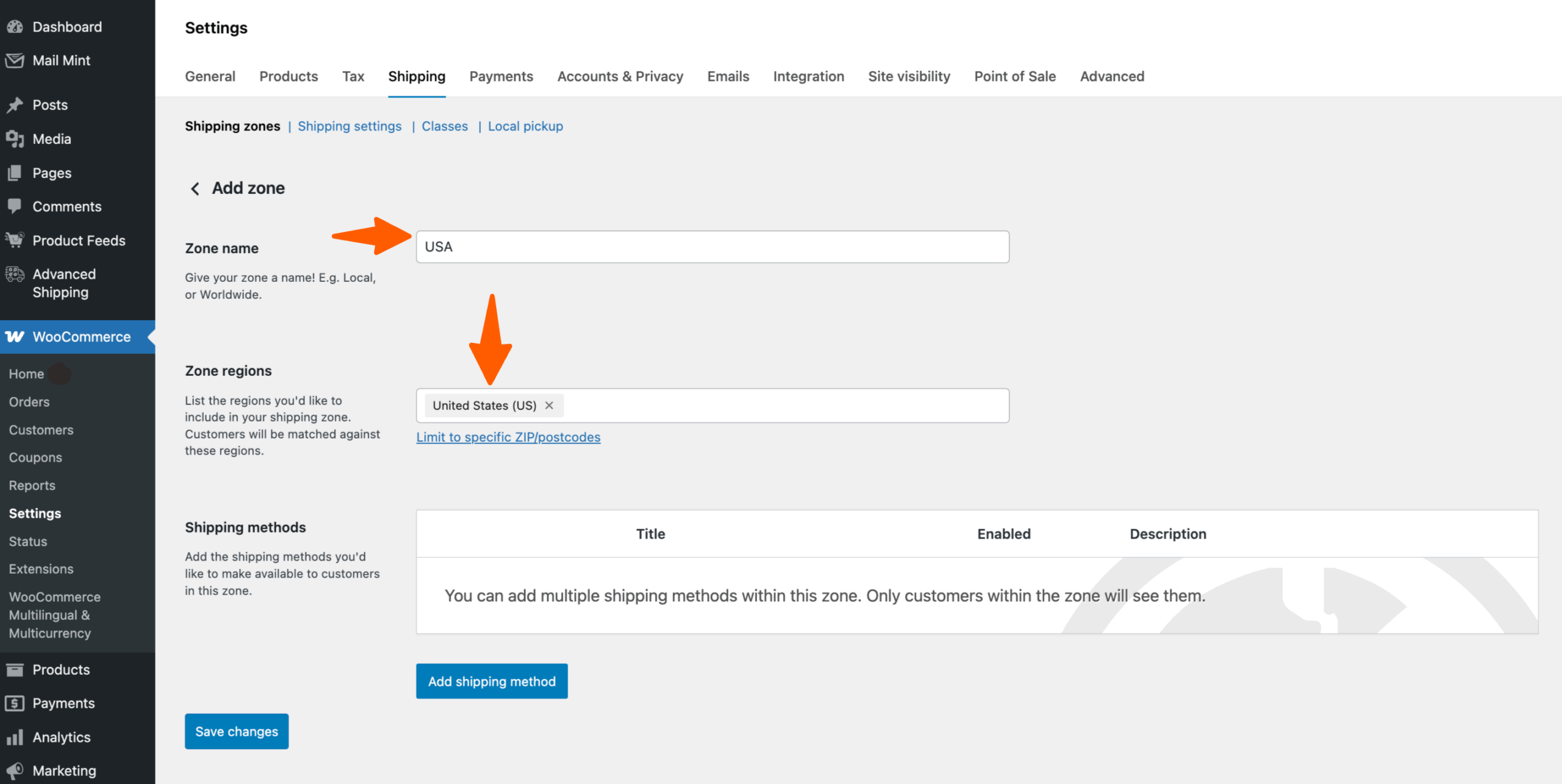 How To Add Advanced Shipping To An Existing Shipping Zone 2