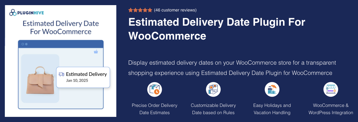 Estimated Delivery Date Plugin for WooCommerce - Plugin List