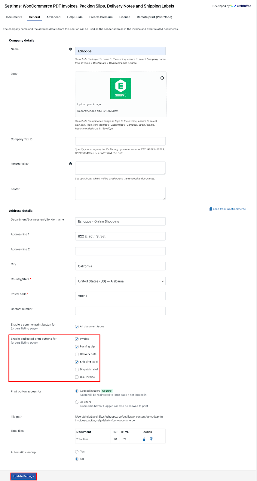 Step 3: Enable Automatic PDF Invoice Generation
