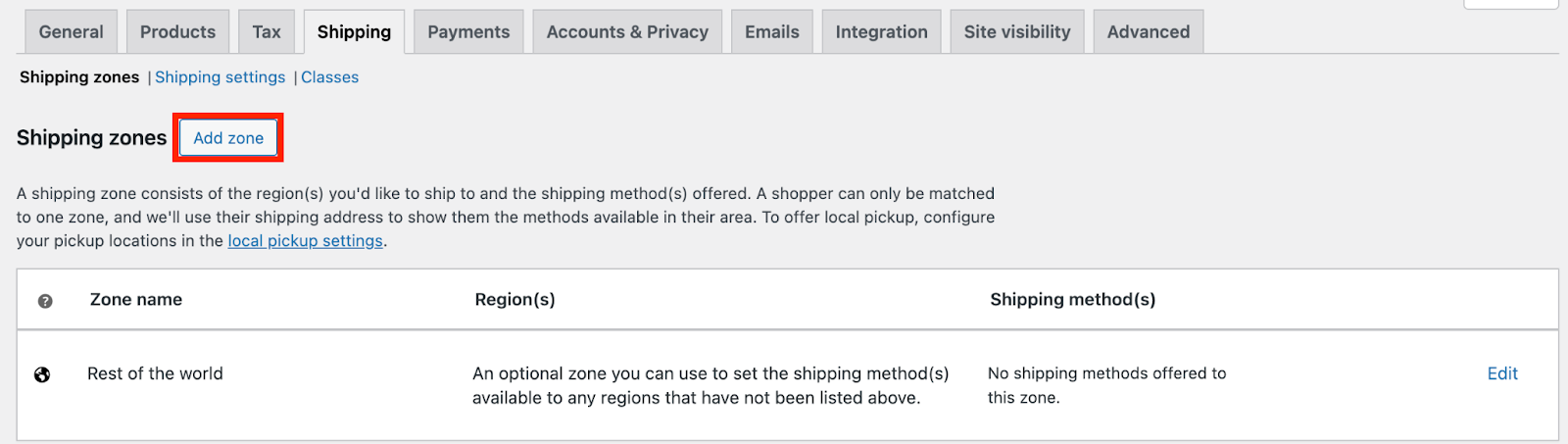 Set Up Shipping Zones for WooCommerce
