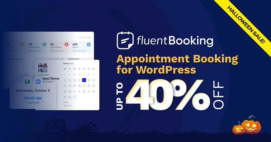 FluentBooking Halloween Feature Image