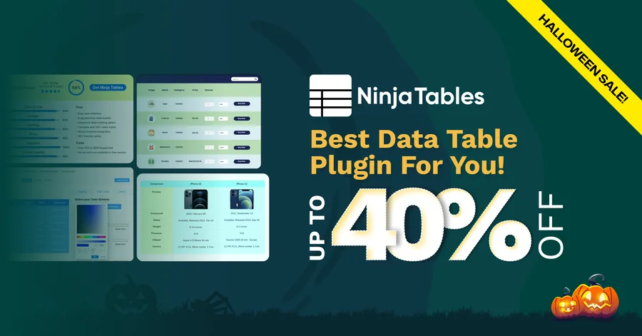 Ninja Tables Halloween Feature Image