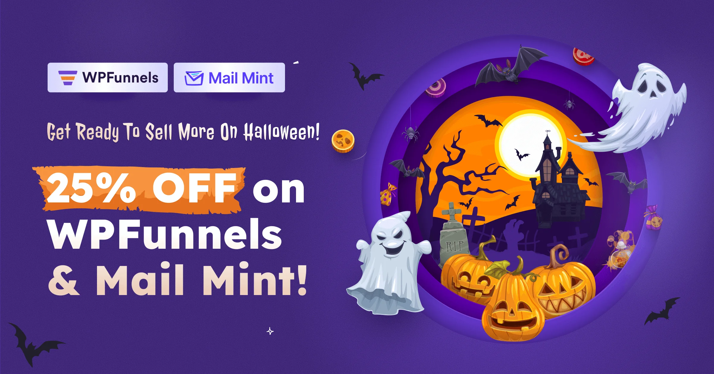 WPFunnels Halloween Deal - Flat 25% Discount