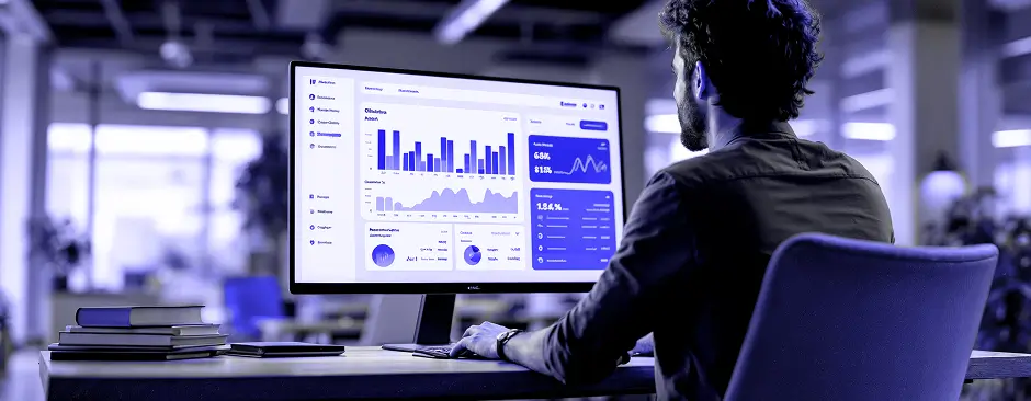 a man struggling for better reach using a computer