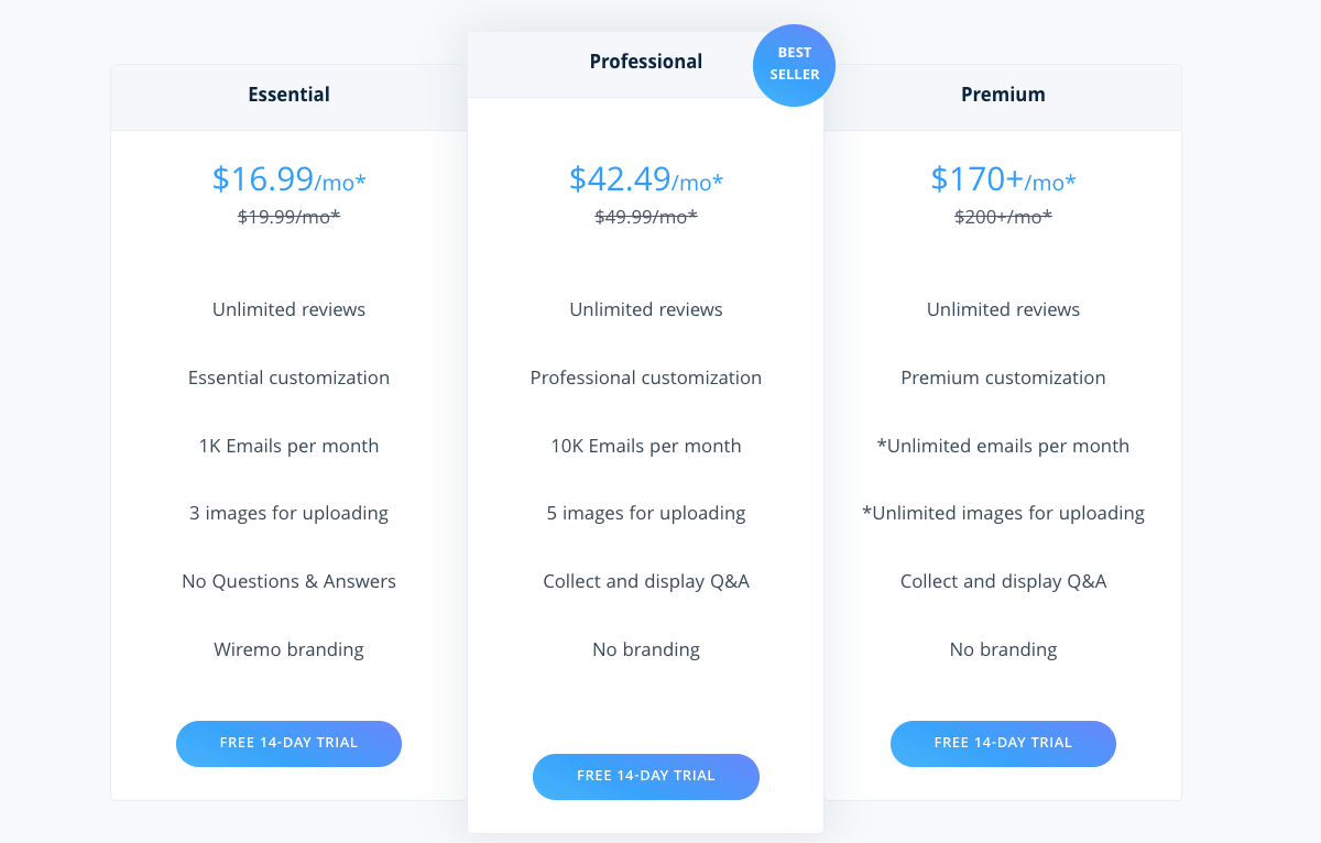 Wiremo Pricing - CusRev Alternatives