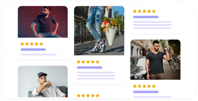 Beautiful UGC photo gallery on a product page