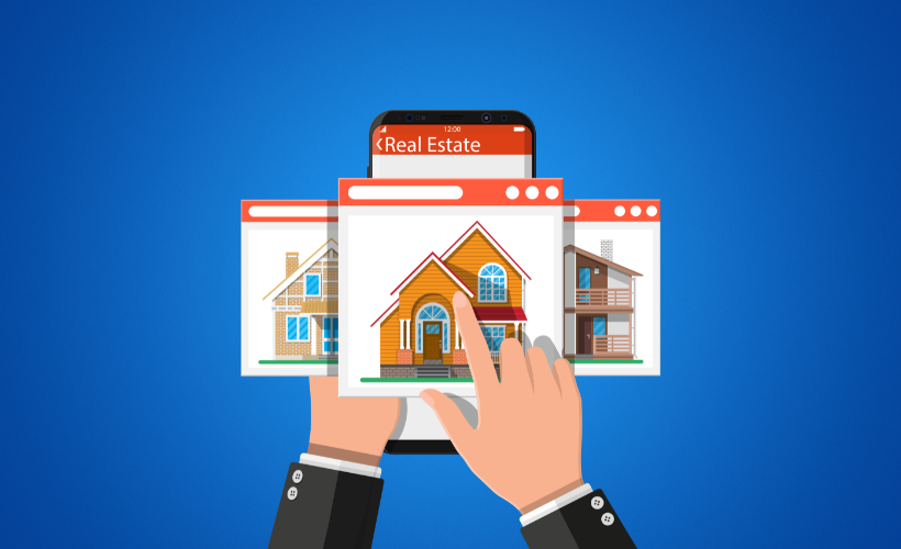 Buyers Browsing Online Real Estate Open Houses